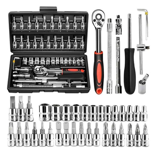 🧰 KIT DE HERRAMIENTAS DE 46 PIEZAS 🧰 ❗🔩 Tu mejor aliado para reparaciones, ajustes y proyectos del hogar 🔩❗